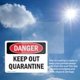 thumbnail image 6 of (2 Pack) Keep Out Quarantine OSHA Danger Sign 10 Inch X 7 Inch Vinyl Label Decal Sticker Weather Resistant, UV Protected for Workplace, Business, and Construction Site, Made in the USA, 6 of 7