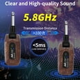 AKLOT Wireless Guitar System Transmitter Receiver Set 5.8G Hz Builtin