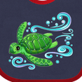 thumbnail image 4 of Inktastic Sea Turtle Swimming Boys or Girls Baby Bib, 4 of 4