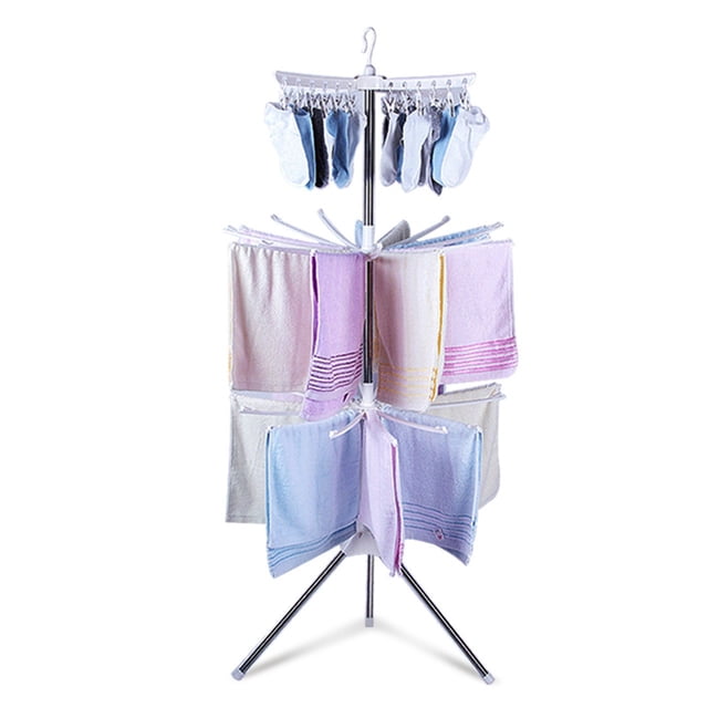 Sentmoon Hangers Clothes Hangers Multi Functional Big Size Drying Rack Can Be Folded To Save Space and Spacious Drying Two In One Indoor Patio Dualuse