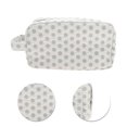 thumbnail image 4 of Unique Bargains 1 Pc Fashionable Rectangle Dots Makeup Bag for Travel White Gray Polyester, 4 of 5