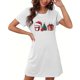 thumbnail image 1 of Camisón corto de talla grande para mujer, camisón de manga corta con estampado de pecho a la moda, camisón para mujer, 1 of 5