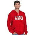 thumbnail image 5 of I Hate People Sarcastic Cynical Humor Zip Up Hoodie Men's Women's Brisco Brands X, 5 of 6