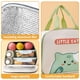 thumbnail image 3 of Una linda bolsa de almuerzo de dibujos animados abierta lateralmente a los estudiantes para trabajar con una bolsa aislante de arroz individual, 3 of 5