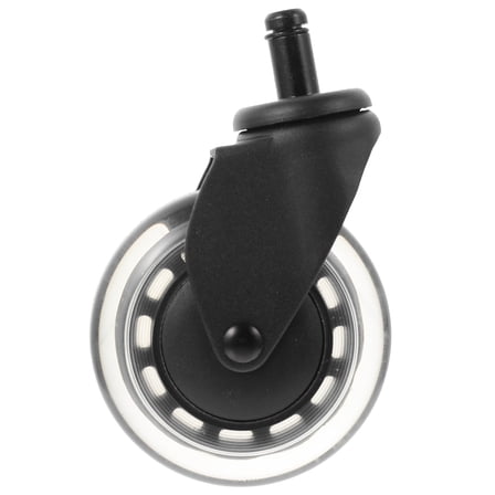 FELTECHELECTR 1Pack Universal Wheel for Office Chair Caster Replacement 3 Inches Diameter Heavy Duty Smooth Rolling Black