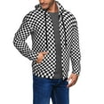 thumbnail image 3 of Zip Up Hoodies for Men - Chess chessboard pattern Long Sleeve Comfrt Men'S Fashion Hoodies & Sweatshirts, Jackets for Men Hoodies Pullover Clothing Clothes with Pouch, 3 of 5