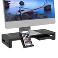 thumbnail image 3 of axGear Monitor Stand Laptop Riser Holder with Storage Drawer USB Charging Port Black, 3 of 8