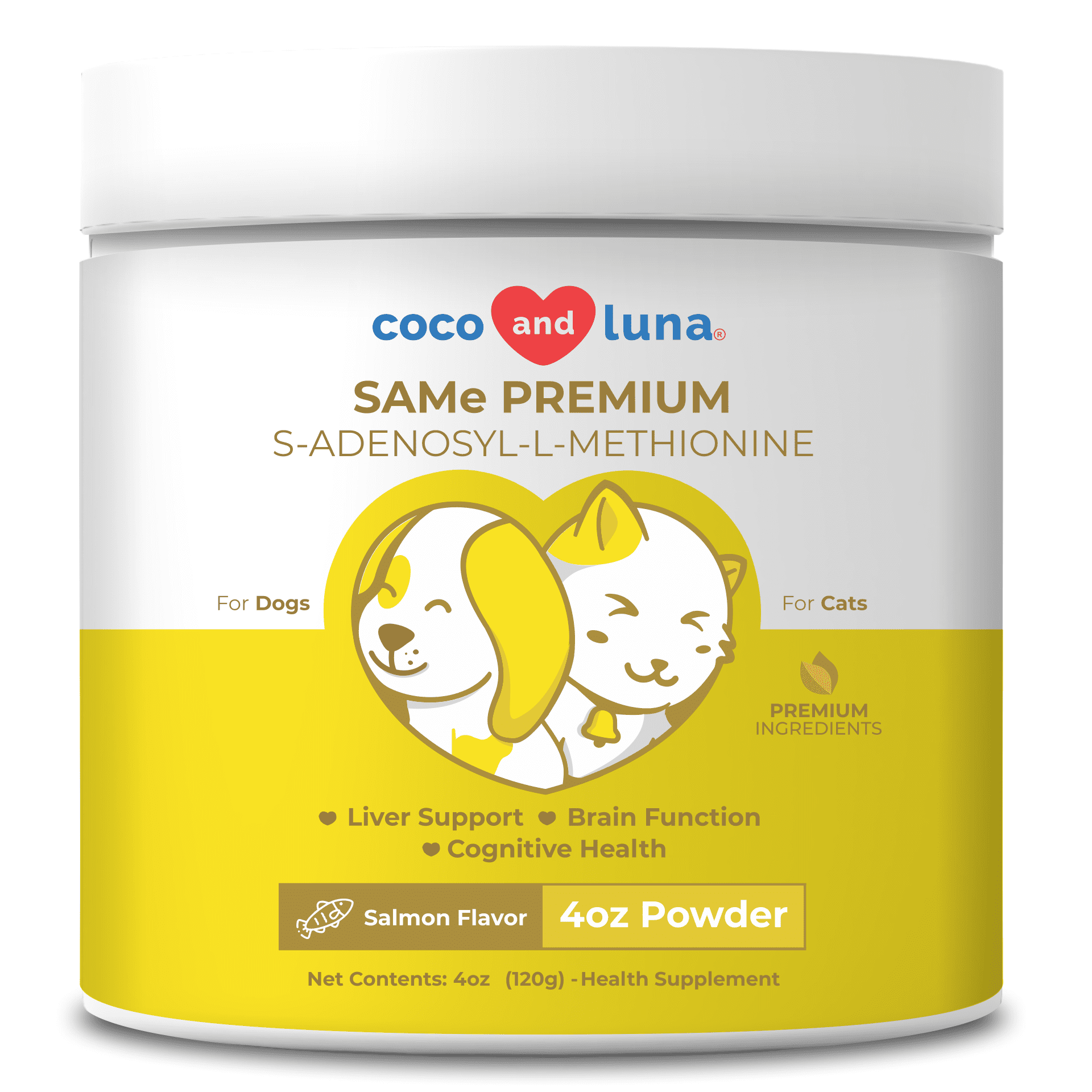 Coco and Luna SAMe Premium for Dogs and Cats Powder 4oz (120g