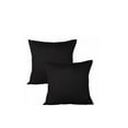 thumbnail image 1 of The Great American Store- Handmade & Customized Indoor/Outdoor 6D Set of 2 Solid Euro Pillows- Black (11" X 11") for Decorative bed Pillow Shams - Down Alternative Fill, 1 of 4
