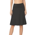 thumbnail image 3 of Womens High Waist Fold Over A-Line Flared Midi Swing Skirt, 3 of 7