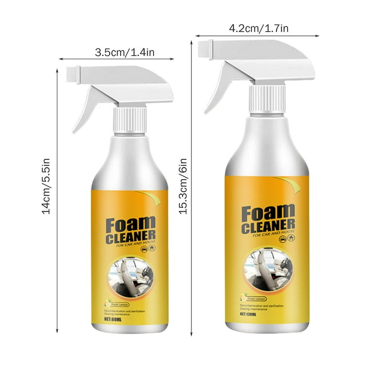 Mishuowoti Car Interior Fabric Cleaning Agent Multi Purpose Automotive  Interior Fabric Cleaning Agent Spray Supplies Strong Decontamination Car  Interior Ceiling Leather Seat Cleaner Foam 60ml 