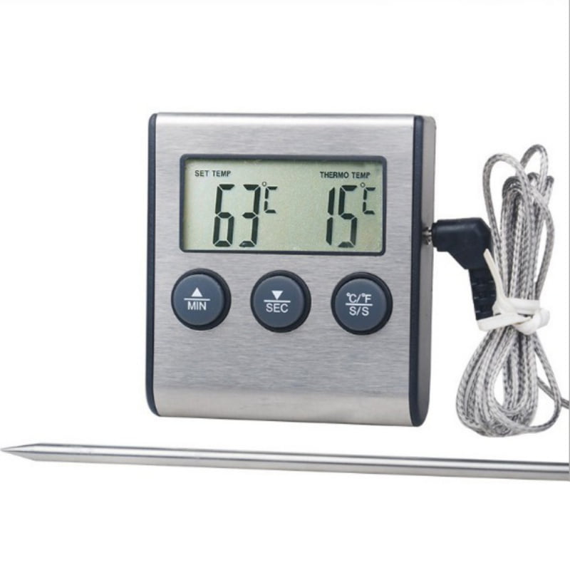 Black Taylor Precision Products Digital Fork Thermometer with Preset Cooking Temperatures One 