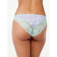 thumbnail image 3 of Joyspun Women's Microfiber and Lace Cheeky Panties, 3-Pack, Sizes XS-3XL, 3 of 3