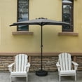 thumbnail image 5 of WestinTrends Lanai 9 Ft Outdoor Patio Half Umbrella, Small Grill Deck Porch Balcony Shade Umbrella with Crank, Gray, 5 of 7