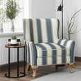 DHP Reva Accent Chair, Living Room Armchairs, Blue Stripe