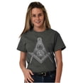 thumbnail image 3 of Illuminati Masonic Square Compass Men's Graphic T Shirt Tees Brisco Brands L, 3 of 6