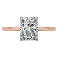thumbnail image 5 of Solitaire Brilliance 2.5CT Radiant Moissanite Engagement Ring for Women 18K Rose Gold, 8 US, 5 of 6