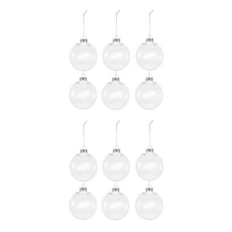 100 Pcs Clear Fillable Plastic Ball Ornaments - 3.2 Inch Shatterproof DIY Craft Ornaments For Christmas