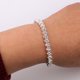 thumbnail image 4 of Rhinestone Bracelet Crystal Diamond Bracelet Pulsera de circonitas para mujeres Novia (Plata), 4 of 5