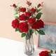 thumbnail image 2 of 12 rosas artificiales, flores individuales de tallo largo con capullos de rosa (rojo) TUNC Sencillez, 2 of 5