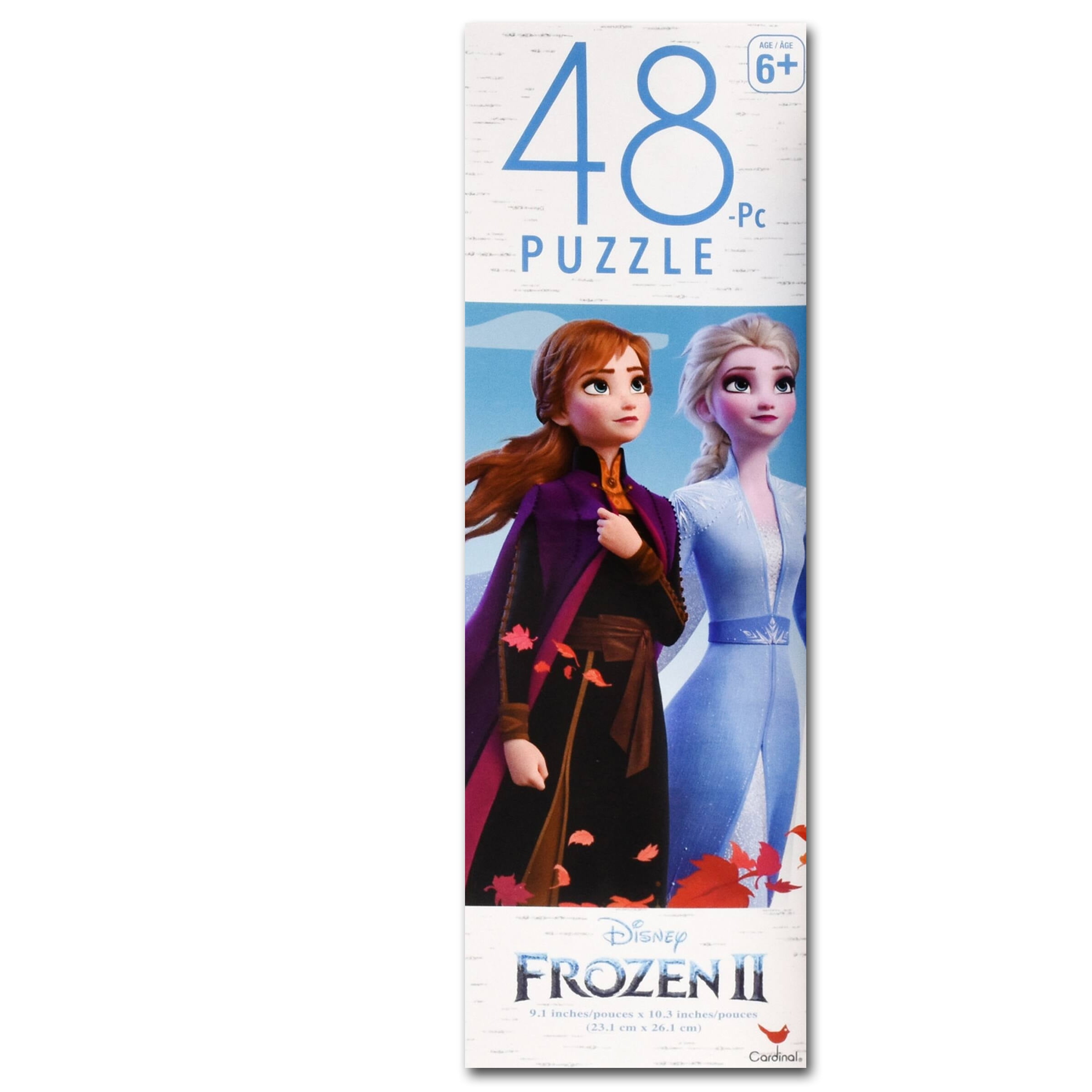 Frozen II Olaf Snowman Shaped Puzzle 48 piece Size 9.1"x10.3" New 