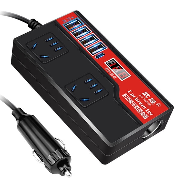 Convertisseur 12V 220V Voiture Onduleur / Convertisseur De Voiture 200W - 12V DC Vers 220V AC - 1 Port USB 2 Prises - Marque YCYD Alimentation électrique Mobile Convertisseur 12V 220V Voiture Onduleur / Convertisseur De Voiture 200W - 12V DC Vers 220V AC - 1 Port USB 2 Prises - Marque YCYD Alimentation électrique Mobile