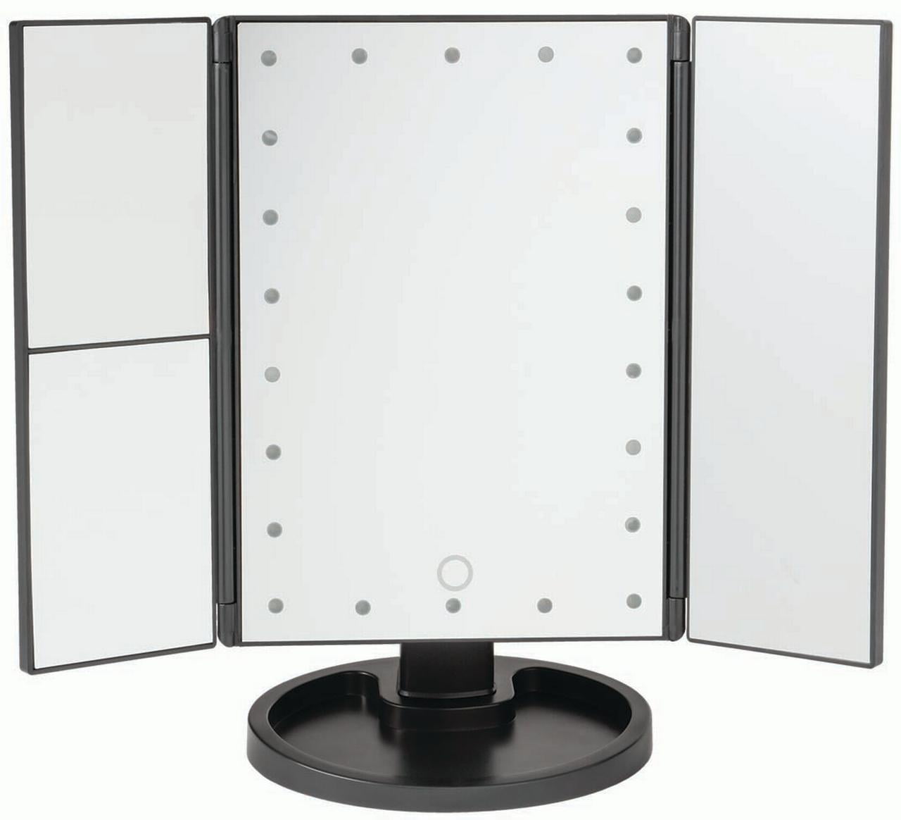 Vanity Led Makeup Mirror Kit Tri Fold Hollywood Desktop Mirror With Lights Walmart Com Walmart Com
