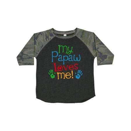 

Inktastic My Papaw Loves Me Gift Toddler Boy or Toddler Girl T-Shirt