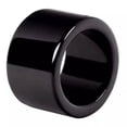 thumbnail image 5 of K-KED Natural A Grade Jade Jadeite Men Gift Lucky Black 21mm Wide Smooth Circle Ring, 5 of 8