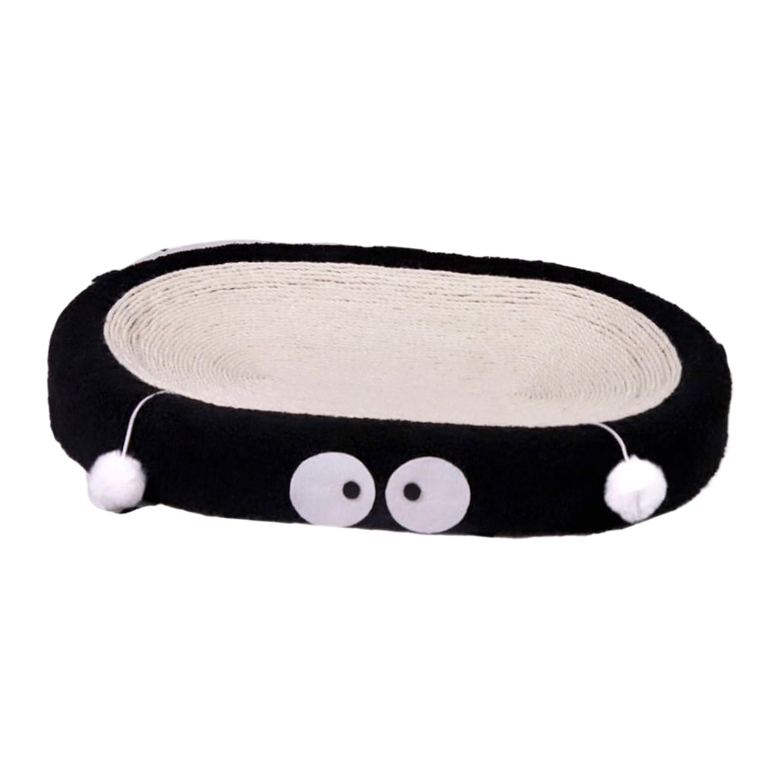 DOLITY Cat Scratch Pad Pet Gift Comfortable Durable High Dense Sisal Scratcer Board Black Oval