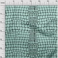 thumbnail image 2 of oneOone Cotton Poplin Twill Mint Green Fabric Crocodile Animal Skin Diy Clothing Quilting Fabric Print Fabric By Yard 56 Inch Wide, 2 of 2