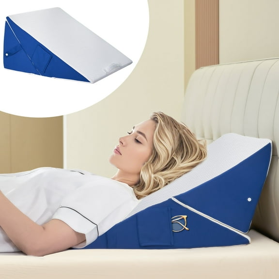 Jakoola  10-12" Adjustable Wedge Pillow for Back Support and Sleeping, Leg Elevation Pillow for After Surgery, White