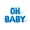 Blue, variant on Letter Balloons - OH BABY 16" Inch Alphabet Letters Foil Mylar Balloon Baby Shower Party Banner (White)