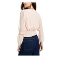 thumbnail image 2 of Q+A Los Angeles Womens Pink Long Sleeve V Neck Top M, 2 of 4