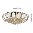 thumbnail image 3 of Modern LED Lotus K9 Crystal Ceiling Light Chandelier Home Pendant Lamp Fixture, 3 of 9