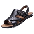 thumbnail image 1 of Mens Leather Sandals Indoor and Outdoor Comfortable Lightweight Beach Shoes Fisherman Sandal, 1 of 5