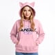 thumbnail image 4 of Pop cazadora para niña Demon Hunters Women's Fashion Cat-Ear Crop Top Hooded Sweatshirt （Pink）, 4 of 4