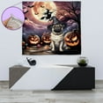 thumbnail image 4 of Spooky Halloween Night Witch Pug Glowing Pumpkins Tapestry Dog Lover Gifts Wall Hanging Backdrop Home Decor - 12015, 4 of 5