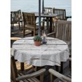 thumbnail image 2 of Outdoor Tablecloth with Umbrella Hole for Patio/Picnic/Party/Camping, Grey White Wooden Vintage Waterproof Table Cloth Round Cover Washable, Retro Art Farmhouse (Dia 60"), 2 of 9