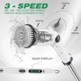 thumbnail image 5 of XKHHLH Electric Spin Scrubber, Electric Cleaning Brush, Powerful Cleaning, Bathroom Scrubber Dual Speed with Extension Arm for Kitchen, Car, Tile, Wall, Floor, Shower, 5 of 9