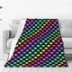 thumbnail image 1 of Balery Rainbow Hearts Manta de Felpa Suave y Acogedora – Cobija de Franela Aterciopelada para Cama, Lavable y Cálida para Sofá, Mascotas, Transpirable-50"x40", 1 of 7