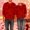 Red, variant on ClodeEU Women's Bow Print Couples Matching Set,Valentine's Day Print Crewneck Sweatshirt Red,Womens Plus XXL