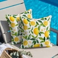 thumbnail image 4 of Country Lemon Throw Pillow Cover Leaf Flowers Watercolor Plants Farmhouse Cotton Linen Cushion Cover Throw Pillow Case with Invisible Zipper for Couch Sofa Bed Chair Car 24x24 Inch, 4 of 9