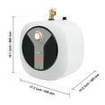 thumbnail image 2 of VEVOR Electric Mini-Tank Water Heater 8-Gallon Tank, 1440W Hot Water Boiler Storage, Safety Temperature Pressure Valve Easy Install, for Kichen Bathroom Restaurant, Shelf Wall Floor Mounted, 2 of 9