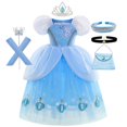thumbnail image 1 of Vestido de princesa de Cenicienta para niña, vestidos de baile de Halloween, disfraz de Navidad para bebé, regalo de fiesta de cumpleaños, 2-10T, lentejuelas de calabaza Fivean unisex, 1 of 2
