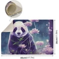 thumbnail image 3 of SKYSONIC Panda Floral Dish Drying Mat PU Leather Drying Pad for Kitchen Water Absorption Heat Resistant Home Decoration Mat 17.7×11.8 IN, 3 of 6