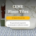 thumbnail image 3 of CEME 52 Pack Vintage Style Graphic Vinyl Floor Tiles Suitable for Kitchen, Bathroom, Bedroom, 12x12, Waterproof, Self-Adhesive, Easy Installation, 3 of 6