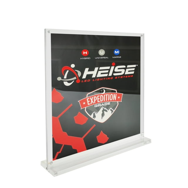 FixtureDisplays® 8.5 X 11" Clear Acrylic Picture Frame Magnetic Sign Holder Menu Holder Letter Size Portrait Vertical 9.49 X 2 X 12.3" Detachable Base Easy Screw Assembly 19039