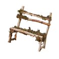 thumbnail image 2 of Estatua de silla de madera artesanal para centros de mesa de pasillo y sala de estar. Altura 20 cm, 2 of 9