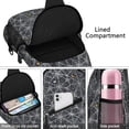 thumbnail image 4 of Sling Backpack,Spider Web Halloween Pattern Sling Bag with Water Bottle Holder,Waterproof Sling Bag for Men/Women with Headphone Jack for Hiking,Travel, 4 of 6